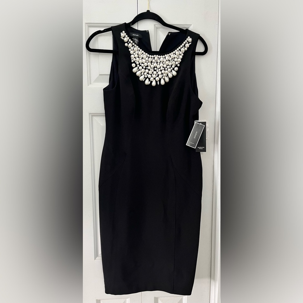 Black formal knee length dress